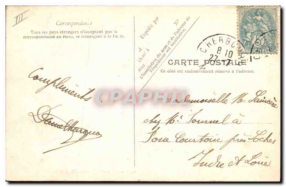 CPA Bateau de Guerre Le Bruix — Verso