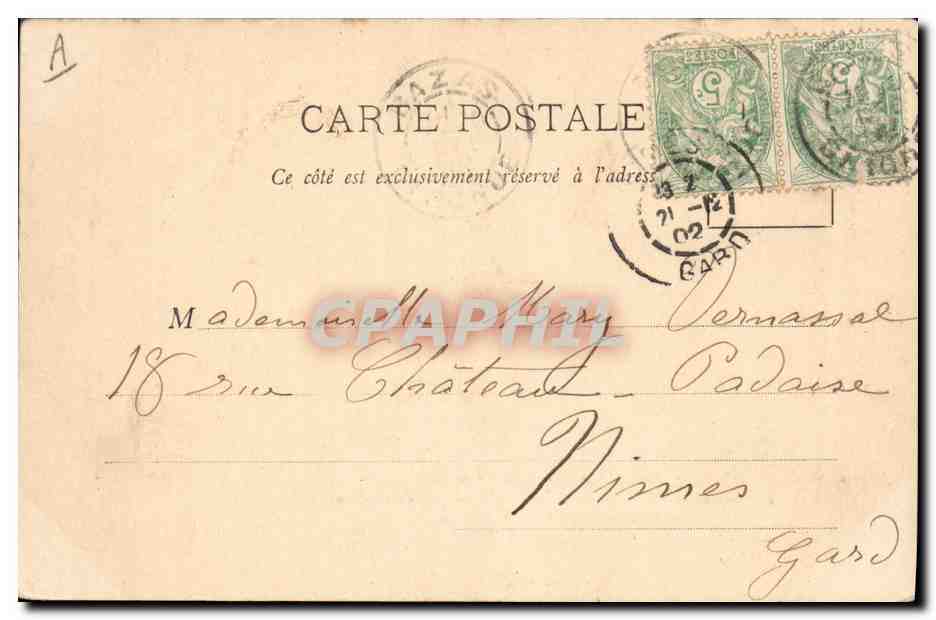 Bouvet — Cuirassé de 1er rang — Port. A. Rougault, Toulon-sur-Mer — Reverso