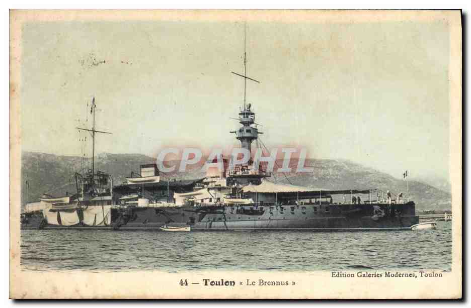 Le Brennus — Kriegsschiff in Toulon — Edition Galeries Modernes, Toulon
