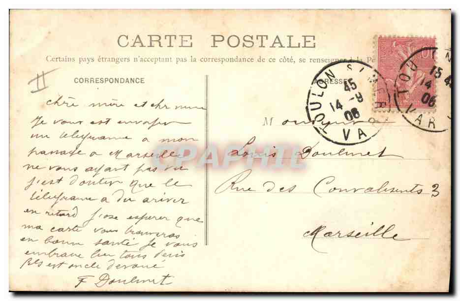 Le Brennus — Kriegsschiff in Toulon — Edition Galeries Modernes, Toulon — Rückseite