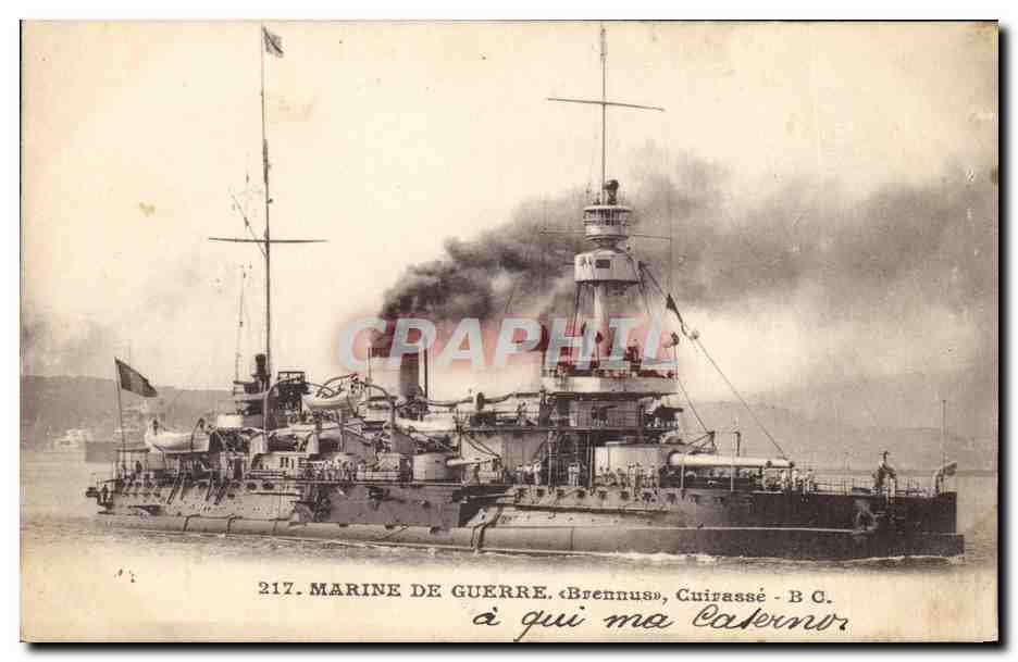 Brennus — cuirassé de la Marine de guerre — éditeur non identifié, n° 217