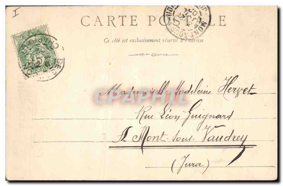 CPA Prefecture Besancon — Verso