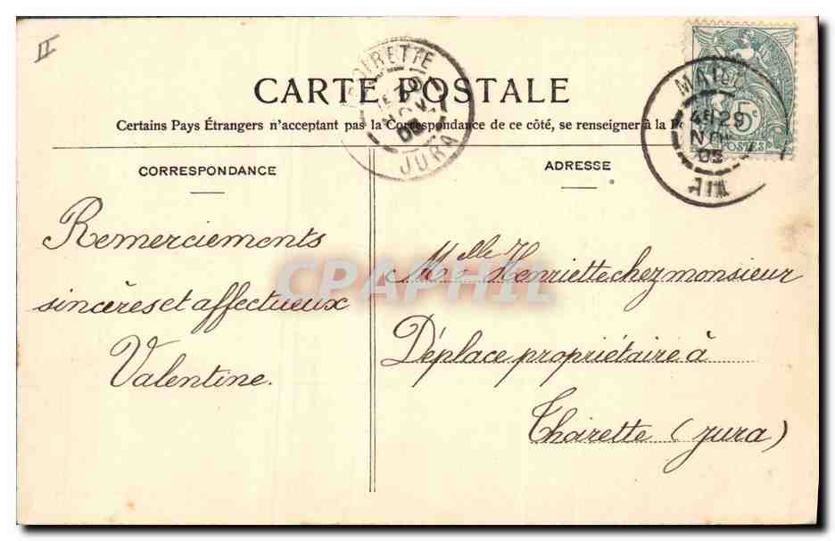 CPA Prefecture Bourg — Rückseite