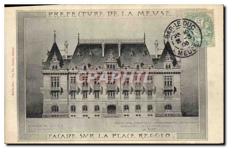 Préfecture de la Meuse — façade sur la place Reggio — Bar-le-Duc, éditeur