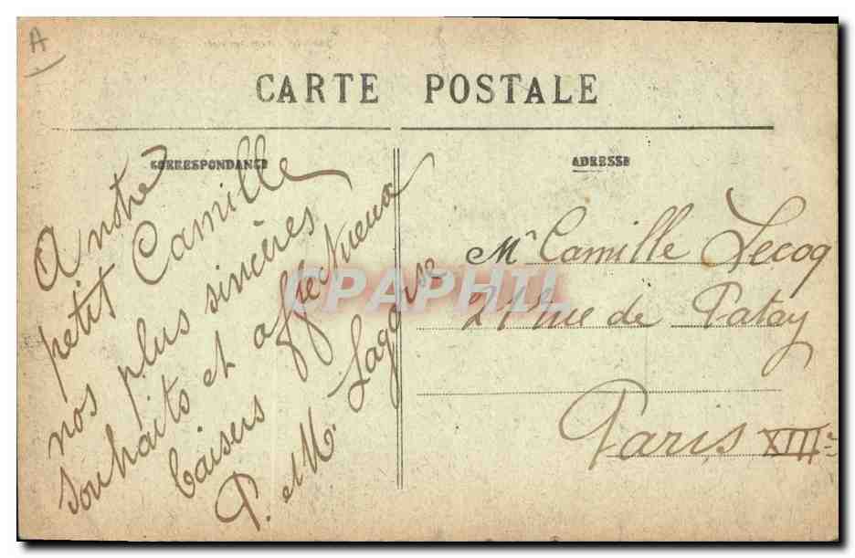 CPA Folklore Vieux Type de plougastel Daoulas — Verso
