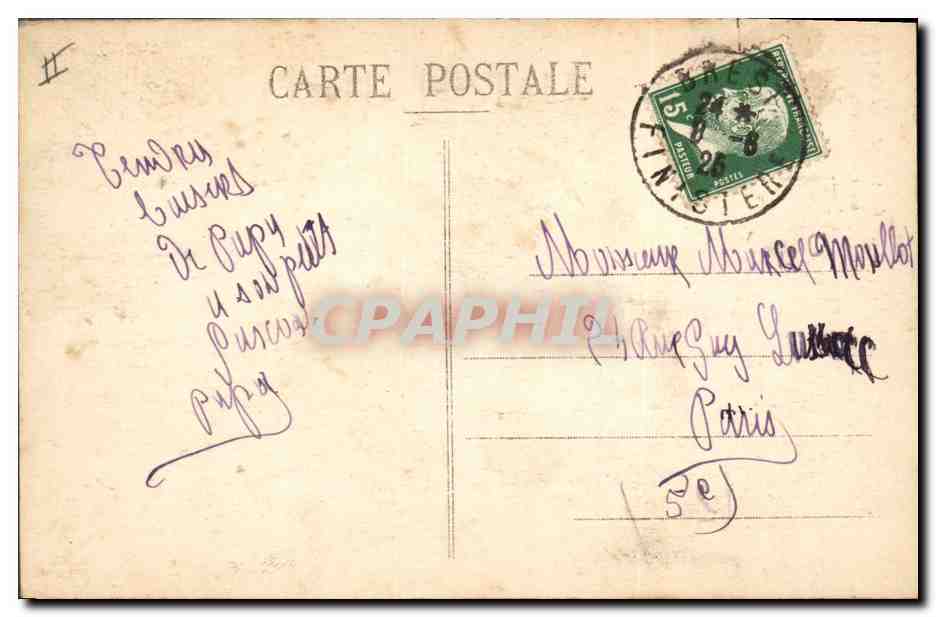 CPA Folklore Plougastel Daoulas Aieul et petit fils — Verso