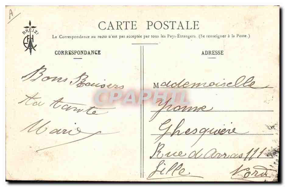 CPA Folklore Maries de Sainte Anne d'Auray Mariage — Verso