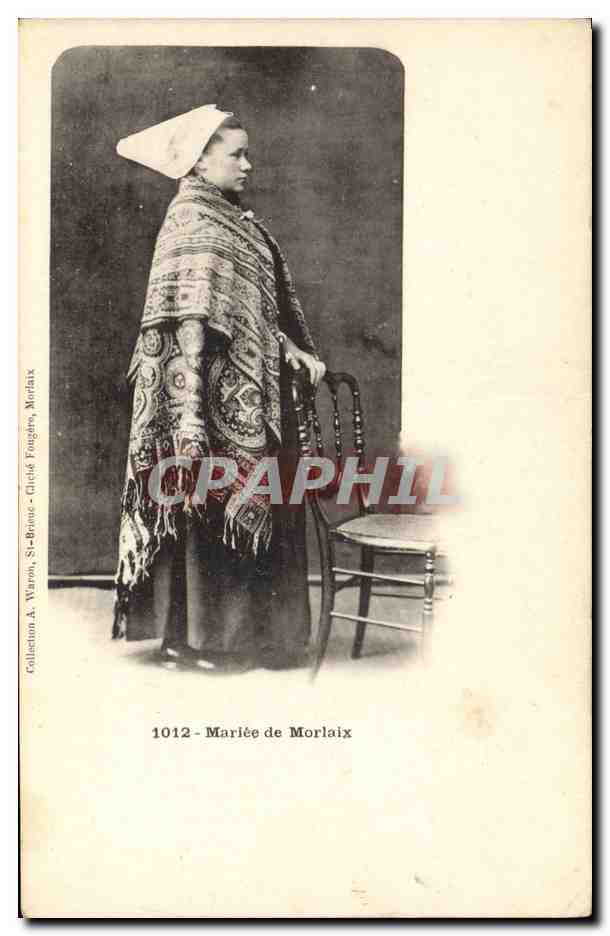 CPA Folklore Mariee de Morlaix Mariage