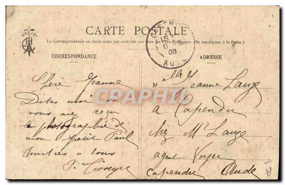 CPA Folklore Les apprets pour le pardon La toilette de Mademoiselle Marivonne — Verso