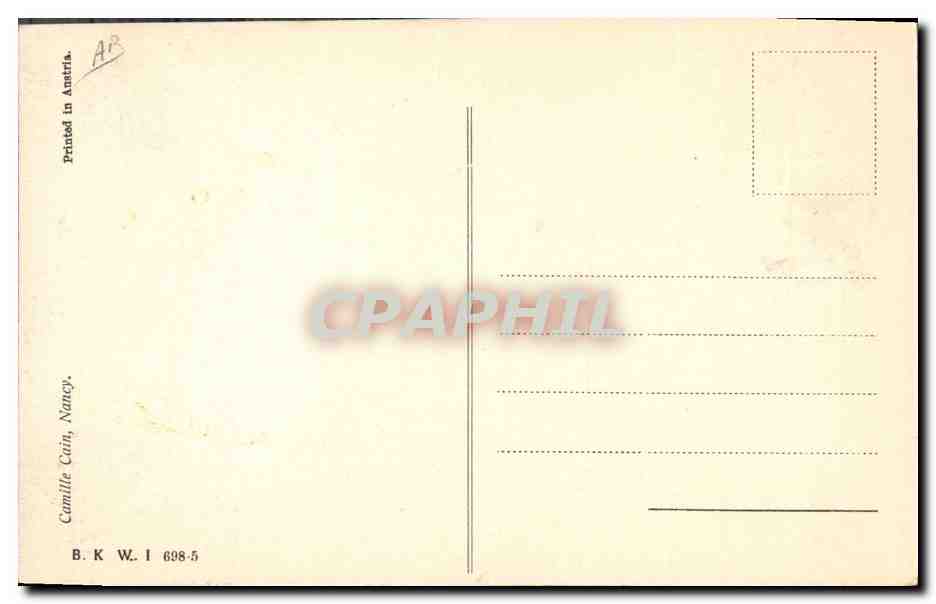 Portrait d'un militaire — Camille Cain, Nancy — B. K. W. I 698.5 — Rückseite
