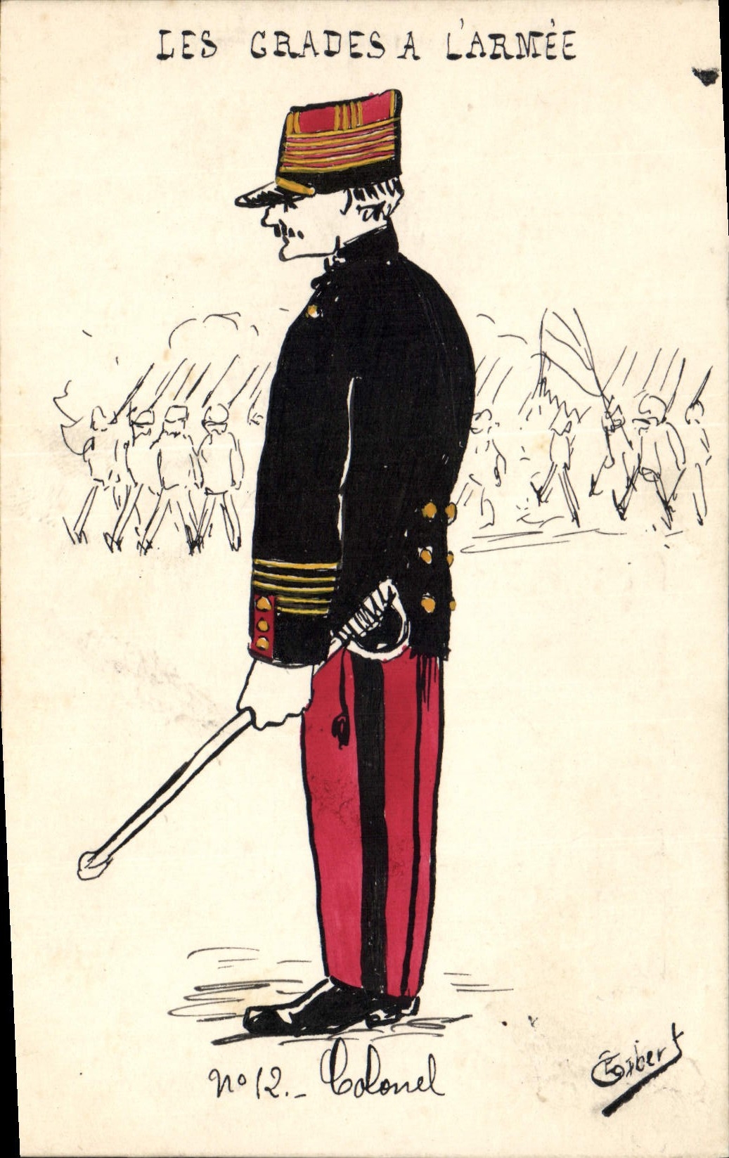 Les Grades à l'Armée — Colonel — Éditeur : Écibert, n°12