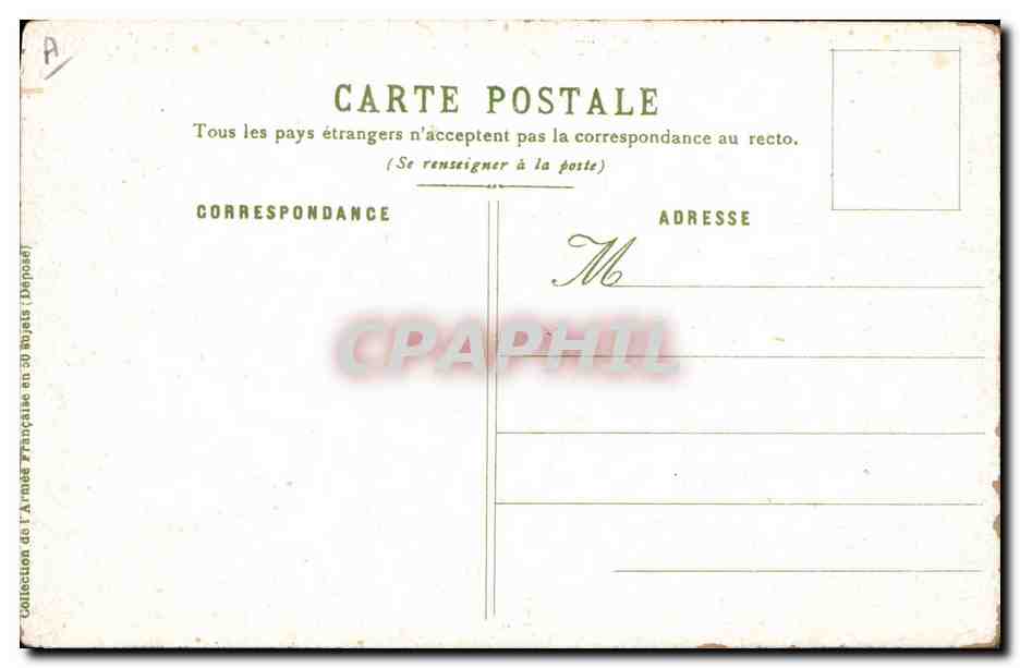 Officier de Chasseurs à Cheval — A. Palm de Rosa, n°5 — Verso