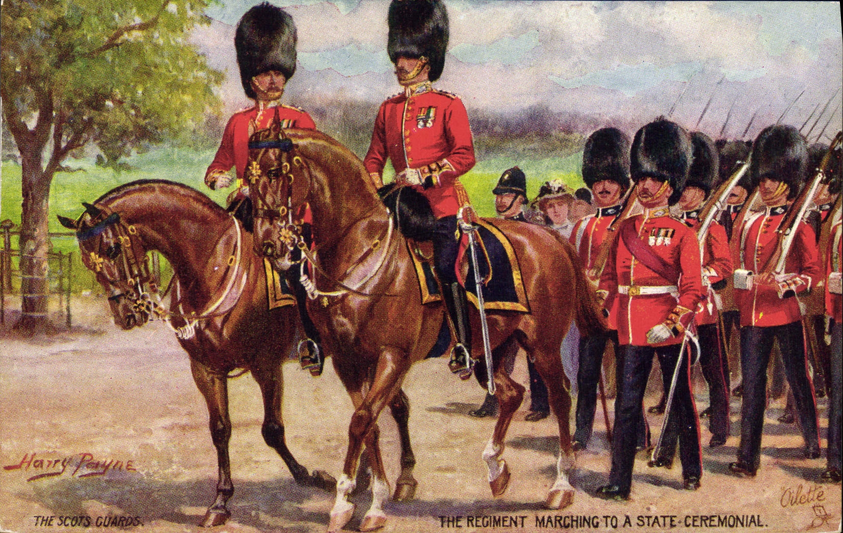 CPA Militaria The Regiment marching to a state Ceremonial