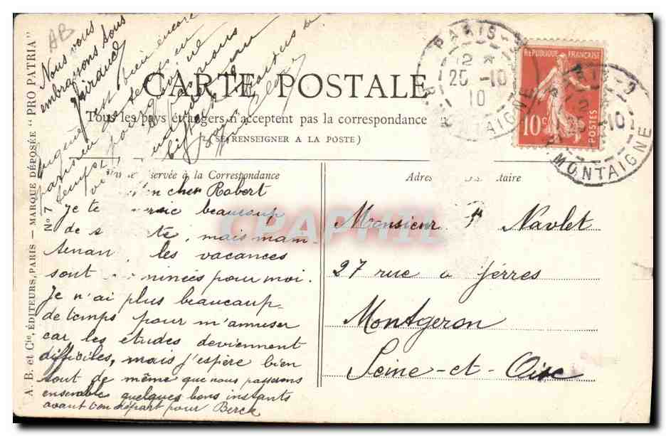 CPA Militaria Chasseurs a cheval 1793 — Rückseite