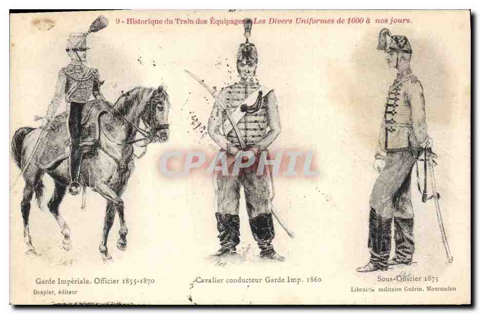 Uniformes militaires impériaux — Historique du Train des Équipages — Draplier, éditeur