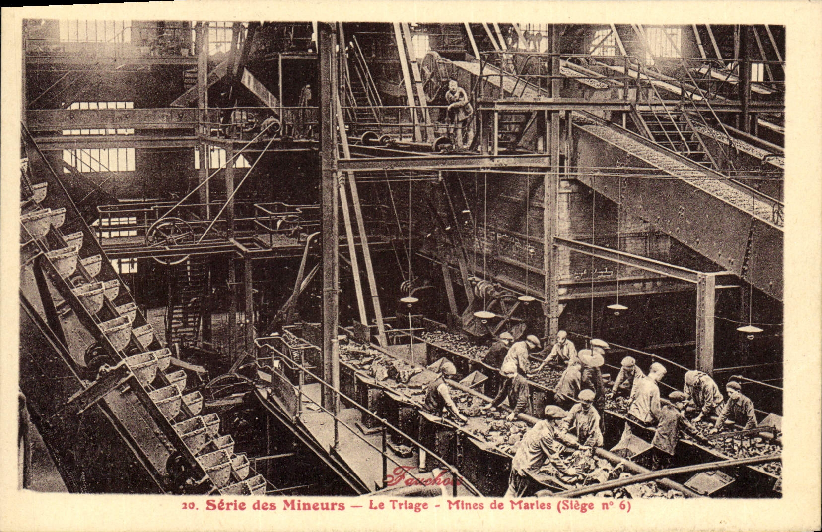 CPA Mine Mines Mineurs Le triage Mines de Marles
