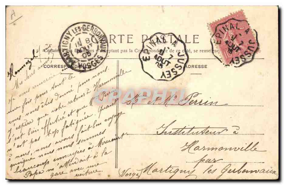 CPA Darney et ses environs Vallee de l'Ourche Verrerie de Claisey Vosges — Rückseite