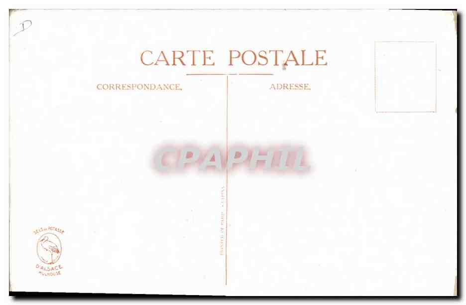 CPA Publicite Potasse d'Alsace Cochon Porc Chien  — Rückseite