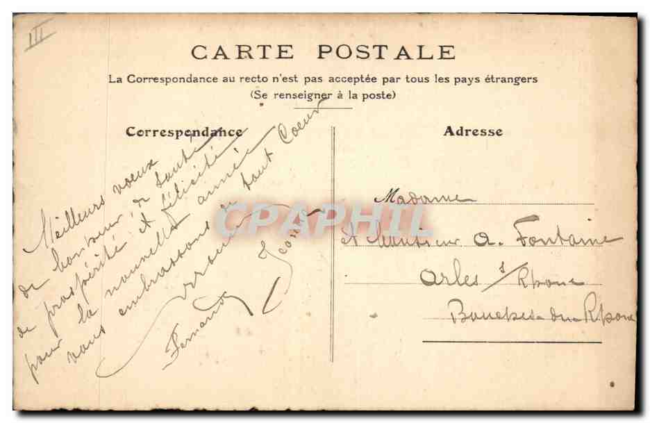 Fleurs de cyclamens — Bonne Année — Carte postale — Reverso
