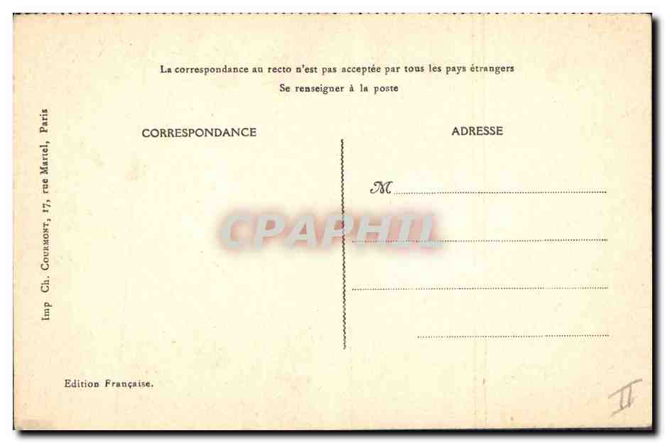 CPA Fantaisie (dessin a la main) Fleurs Dahlia  — Rückseite