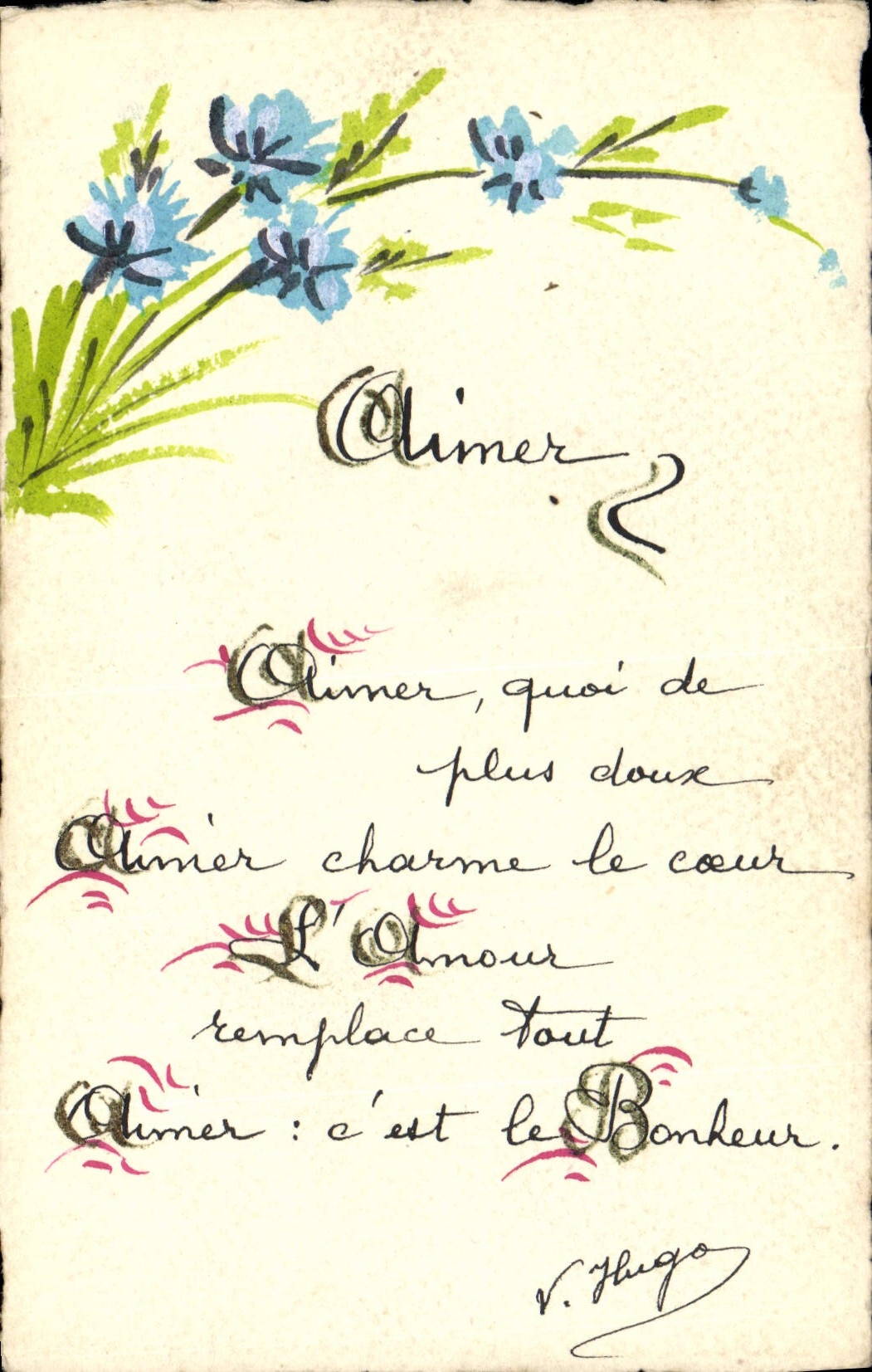 Oliner — Poème de V. Hugo — Éditeur non visible
