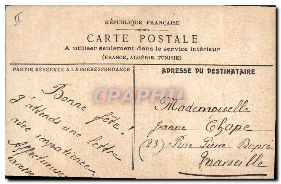 CPA Fantaisie (dessin a la main) Fleurs  — Rückseite