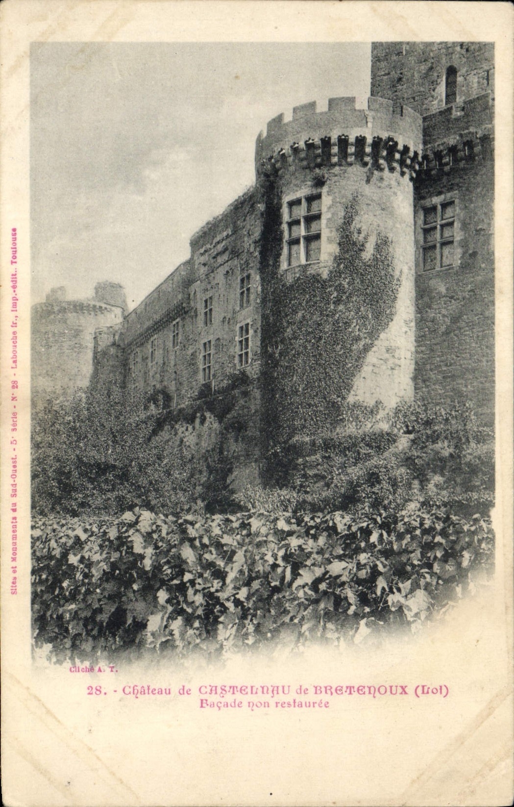 CPA Chateau de Castelnau Breneoux Facade non restauree