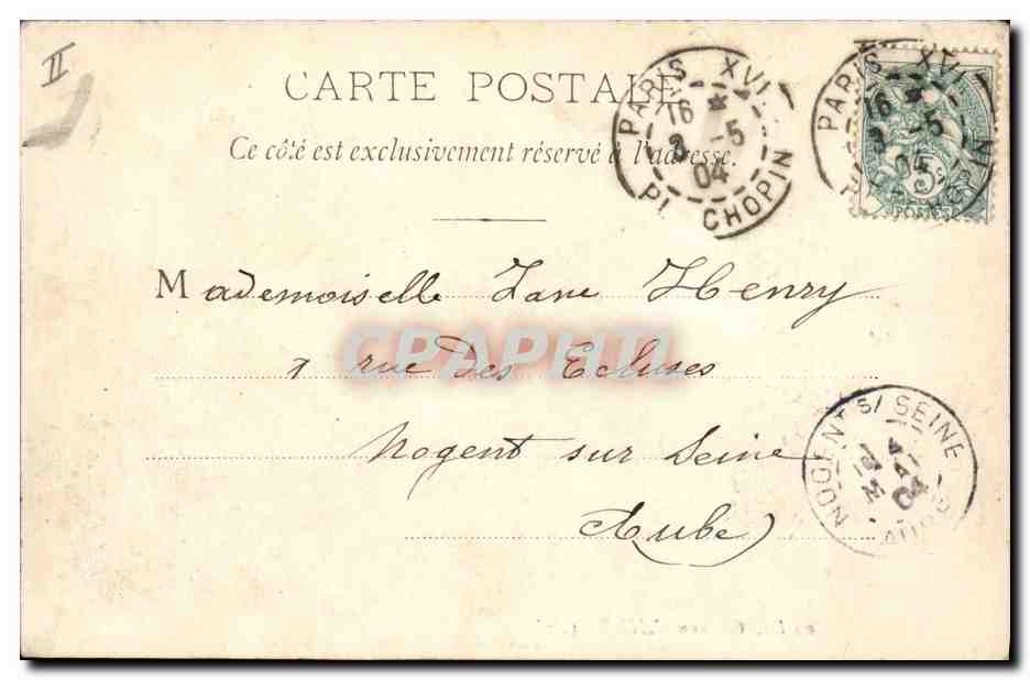 CPA Chateau d'Aine Aze — Rückseite