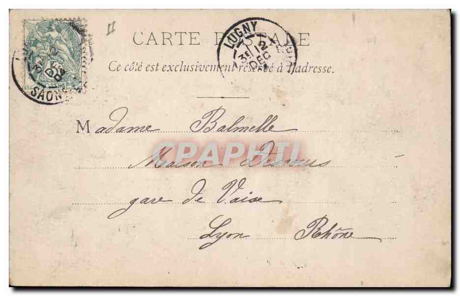 CPA Chateau d'Aine Aze — Verso