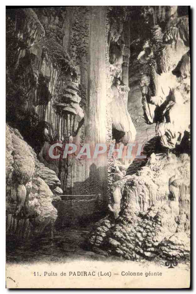 Puits de Padirac (Lot) — Colonne géante — CPAPHIL n°11