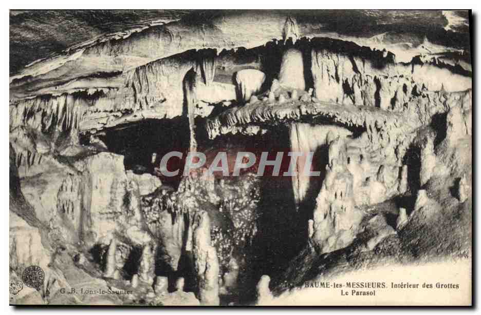 Baume-les-Messieurs — Intérieur des Grottes Le Parasol — G.B. Lons-le-Saunter
