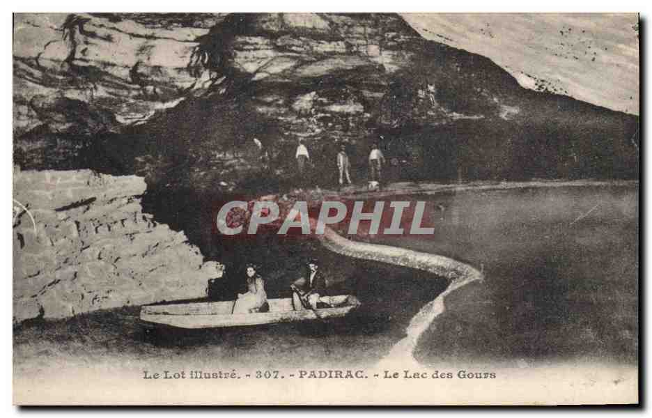 CPA Grottes Padirac Le lac des Gours 