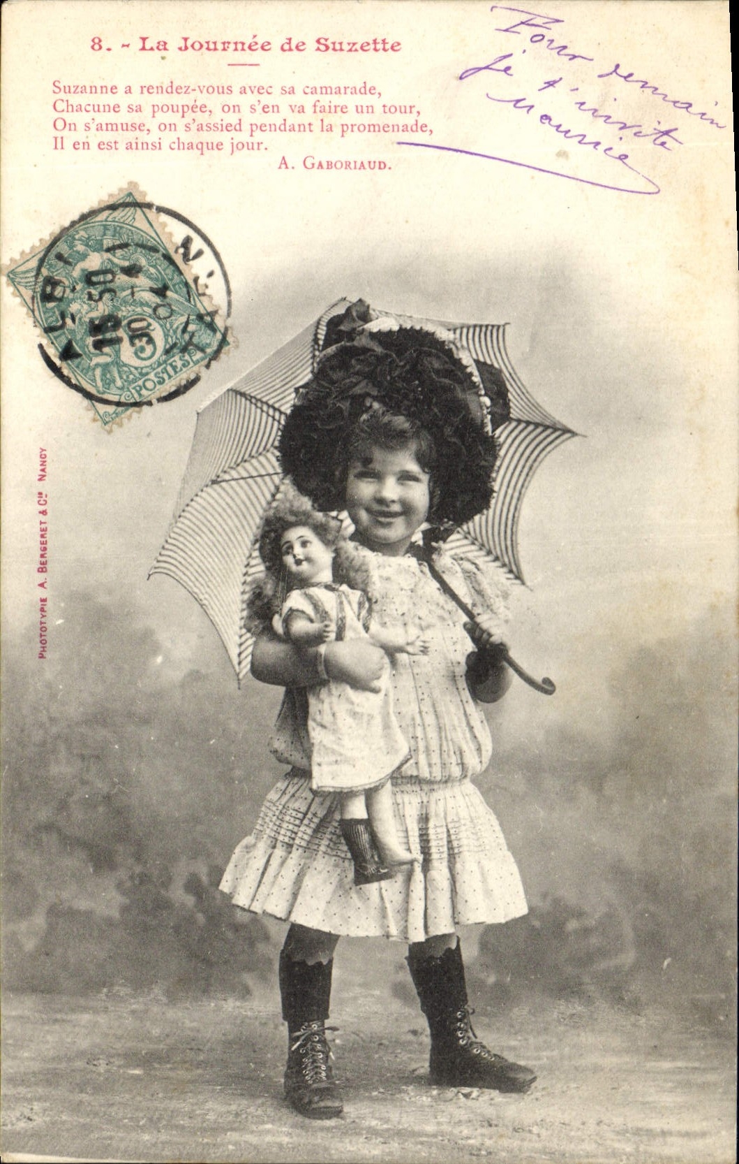 CPA Fantaisie Enfant La journee de Suzette Poupee 