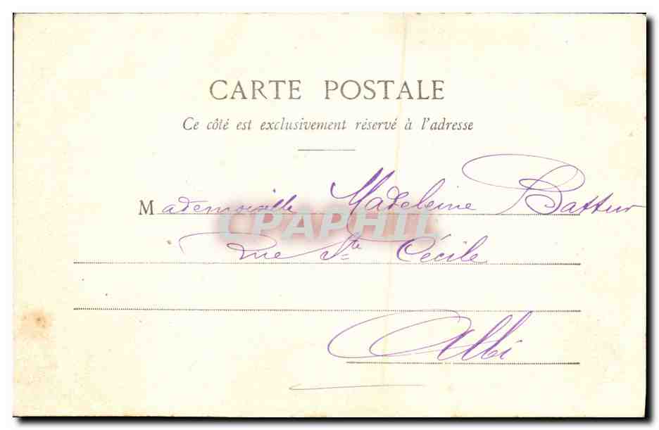 La Journée de Suzette — scène de nourrissage d'une poupée — Prototype A. Bergeret & Cie, Nancy — Rückseite