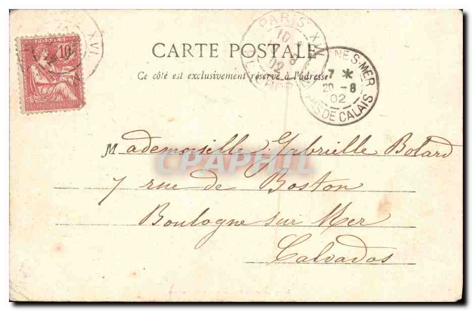 CPA Fantaisie Pierrot Pere de famille — Verso
