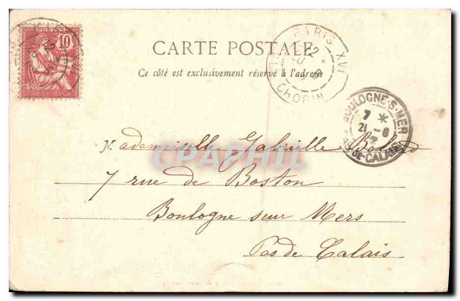 CPA Fantaisie Pierrot Pere de famille  — Rückseite