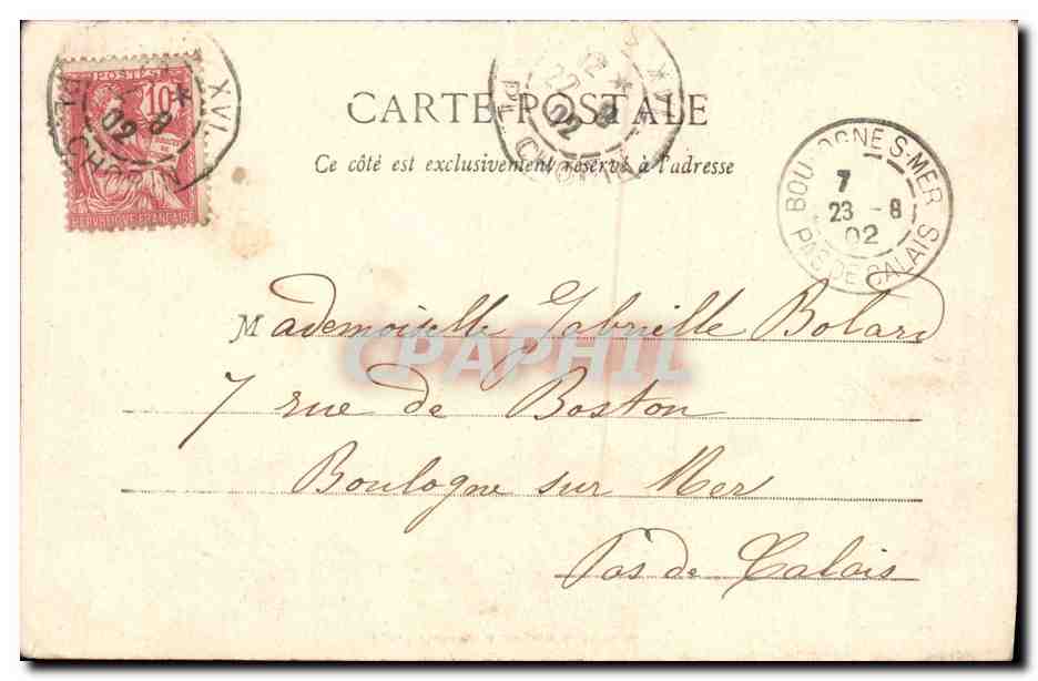 CPA Fantaisie Pierrot Pere de famille  — Rückseite
