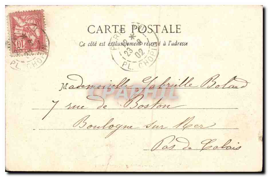 CPA Fantaisie Pierrot Pere de famille  — Verso