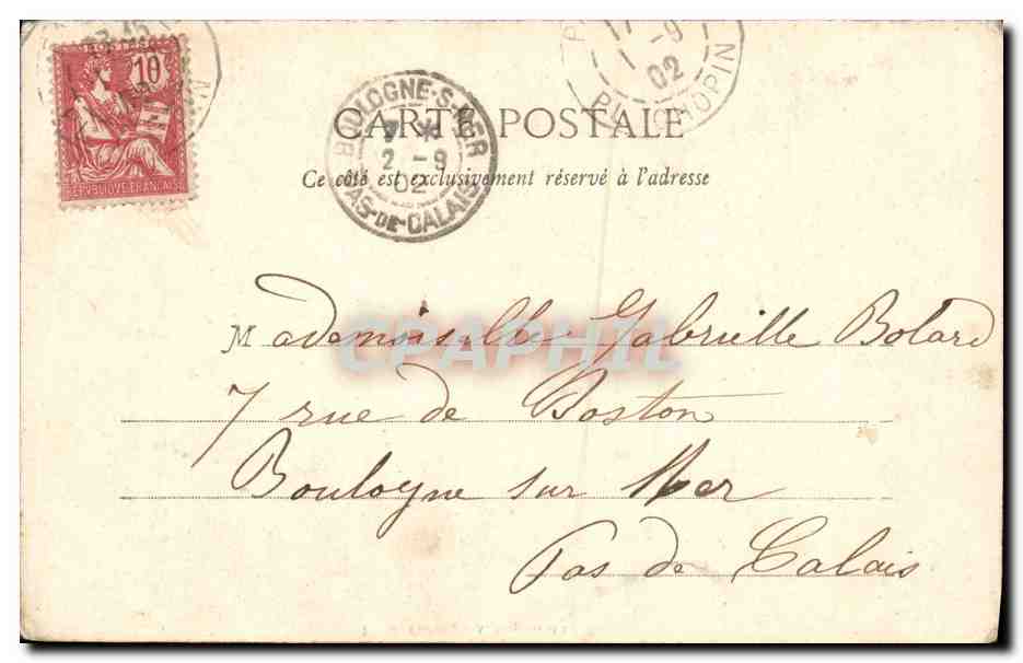 CPA Fantaisie Pierrot Pere de famille  — Verso