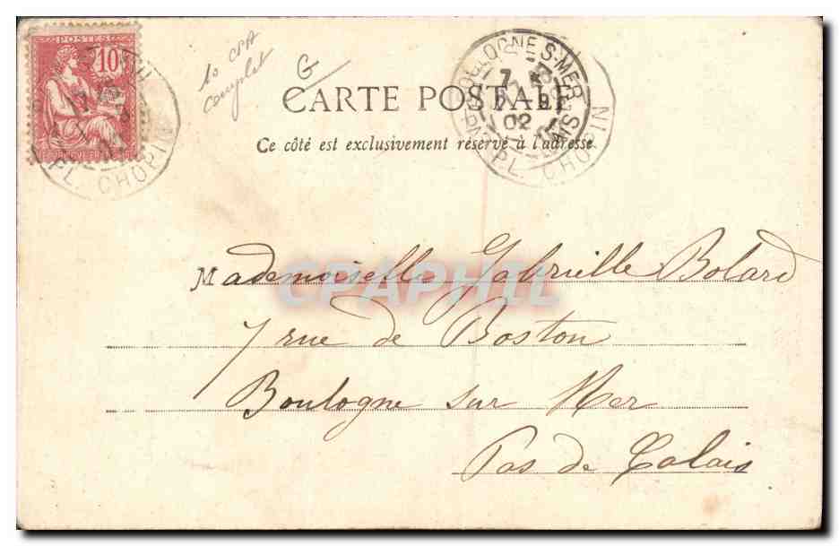 CPA Fantaisie Pierrot Pere de famille — Verso