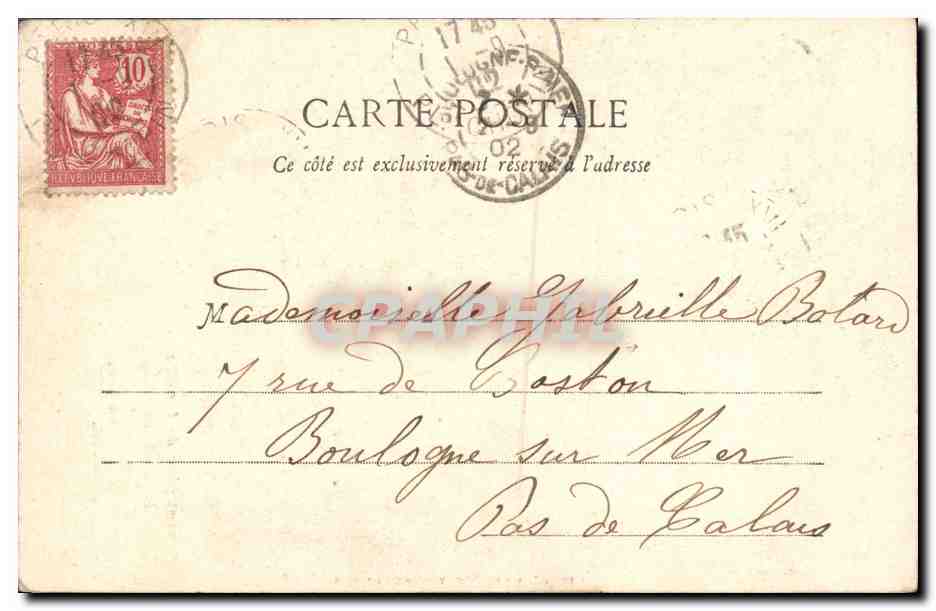 CPA Fantaisie Pierrot Pere de famille  — Rückseite