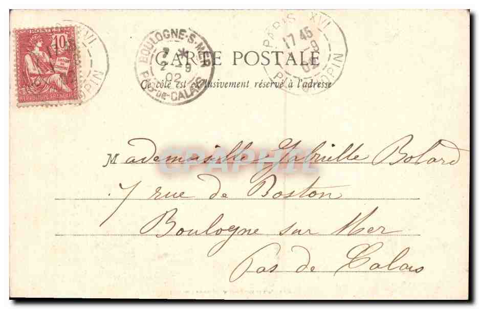 CPA Fantaisie Pierrot Pere de famille  — Verso