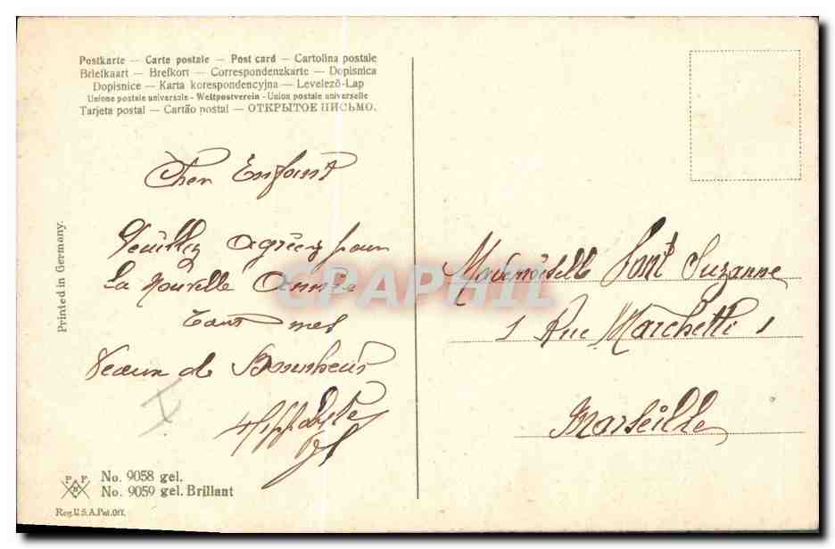 CPA Poupee Enfant — Rückseite