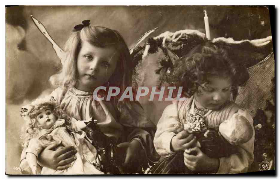 CPA Poupee Enfants Ane 