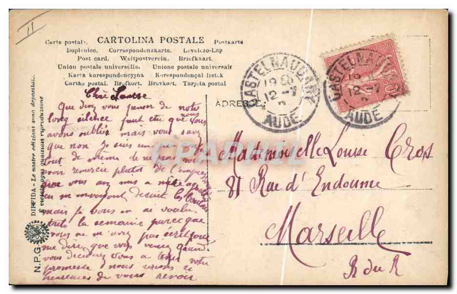 CPA Poupee Enfants Ane  — Rückseite