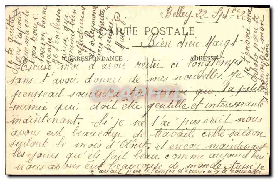 CPA Belley Interieur de la Caisse d'Epargne Ancien Palais de Justice  — Verso