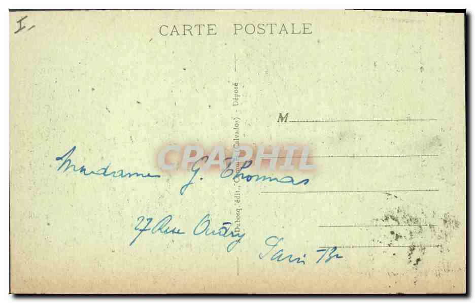 CPA Palais de Justice Bayeux L'arbre de la liberte dans la cour des Tribunaux Le Tresor et la sacristie de la cathedrale — Verso