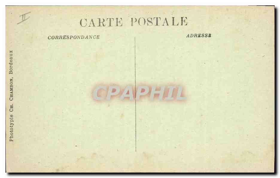 CPA Palais de Justice Bordeaux — Rückseite