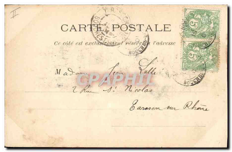 CPA Palais de Justice Brive — Verso