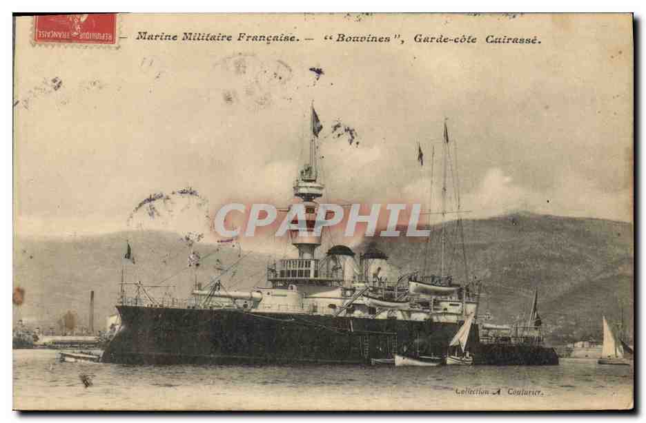 CPA Bateau de Guerre Bouvines Garde Cotes Cuirasse